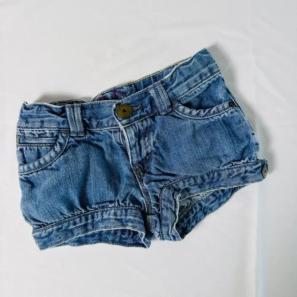 Vintage Y2K Gap Denim Shortie Shorts Sz 3T